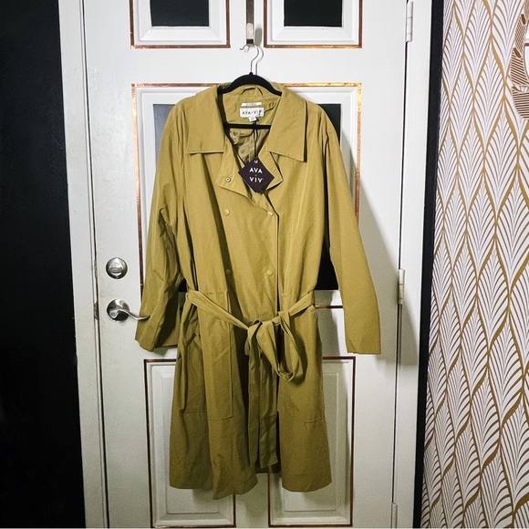 Ava & Viv Jackets & Coats Ava Viv Trench Coat Plus Size Rain Coat